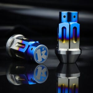 Titanium Alloy Wheel Nuts - Female (Blue)