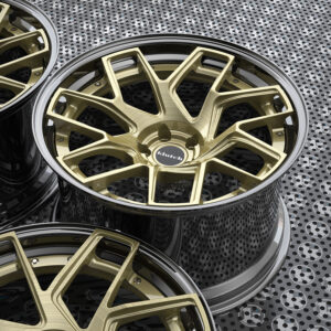KF011S and KF011SS forged step-lip wheels – surface reflection detail