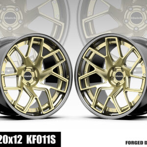 KF011S forged wheel in deep gold finish – 2-piece step-lip modular construction