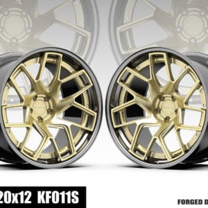 KF011S 2-piece forged step-lip wheel – brushed gold finish by KlutchWheels