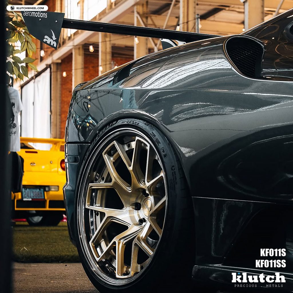 Ferrari F430 stance setup with KF011S forged wheels designed around factory proportions