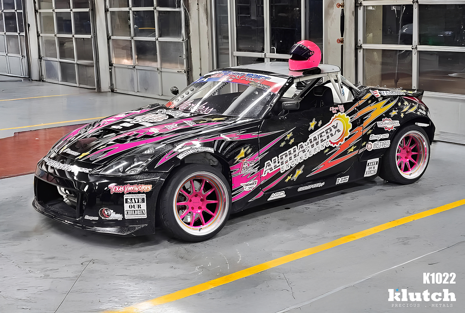 K1022 forged wheel on Nissan 370Z Z34 track build