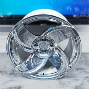 Photograph of the finished polished Klutch K1032 wheel viewed from the front