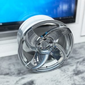 Photograph of the finished Klutch K1032 wheel showing its polished face and barrel